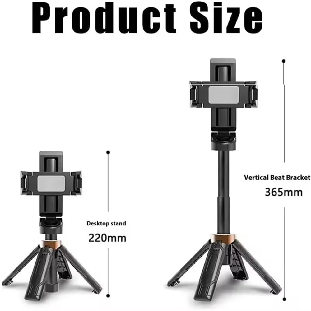 FANGTUOSI Mini Selfie Stick Portable Phone Holder Shooting Aid Versatile Integrated Design Bluetooth Remote For Live Broadcas