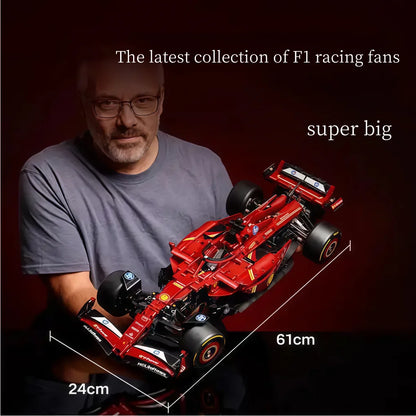 SF F1 Formula Racing Car Building Set 42207 - Premium 1:8 Scale Model Kit for Adults & Teens (1391 Pieces)