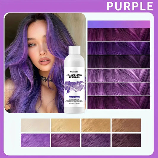 100ml Hair Color Shampoo,Fixed Color,Long-Lasting Semi-Permanent Dye,Unisex-adult Tinted Shampoo Hair Dye for Normal Hair Type