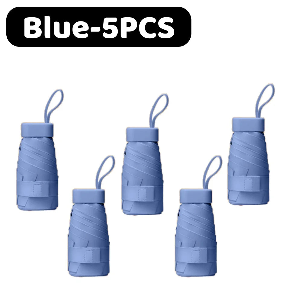 Mini UV Umbrella - Lightweight Folding Parasol Sunny Umbrella ,Reinforced Frame Portable Kids/Ladies' Sunshade Umbrella