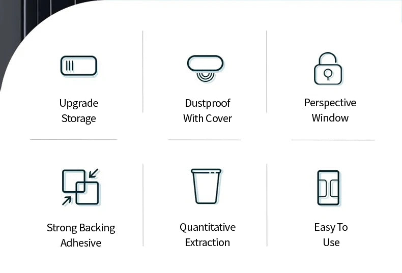 Disposable Cup Holder Cup Extractor Wall Mounted Non Perforated Dust-Proof Moisture-Proof Storage Rack