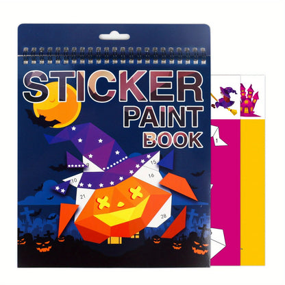1PCS Sticker Book Crafts for Kids Ages 4-8, Sticker by Number for brain games,Gifts,Travel Toy