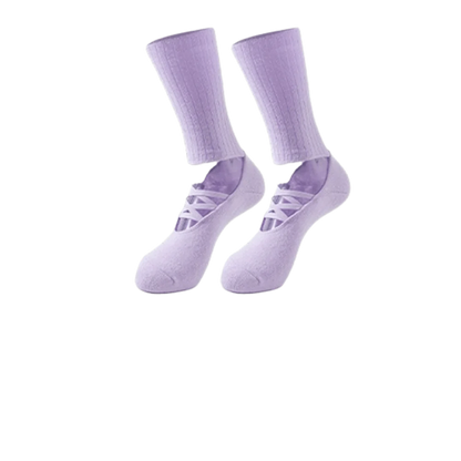 New Cotton Pilates Socks Harajuku Street Breathable Yoga Socks Non-Slip Grip Casual Strappy Grip Sock