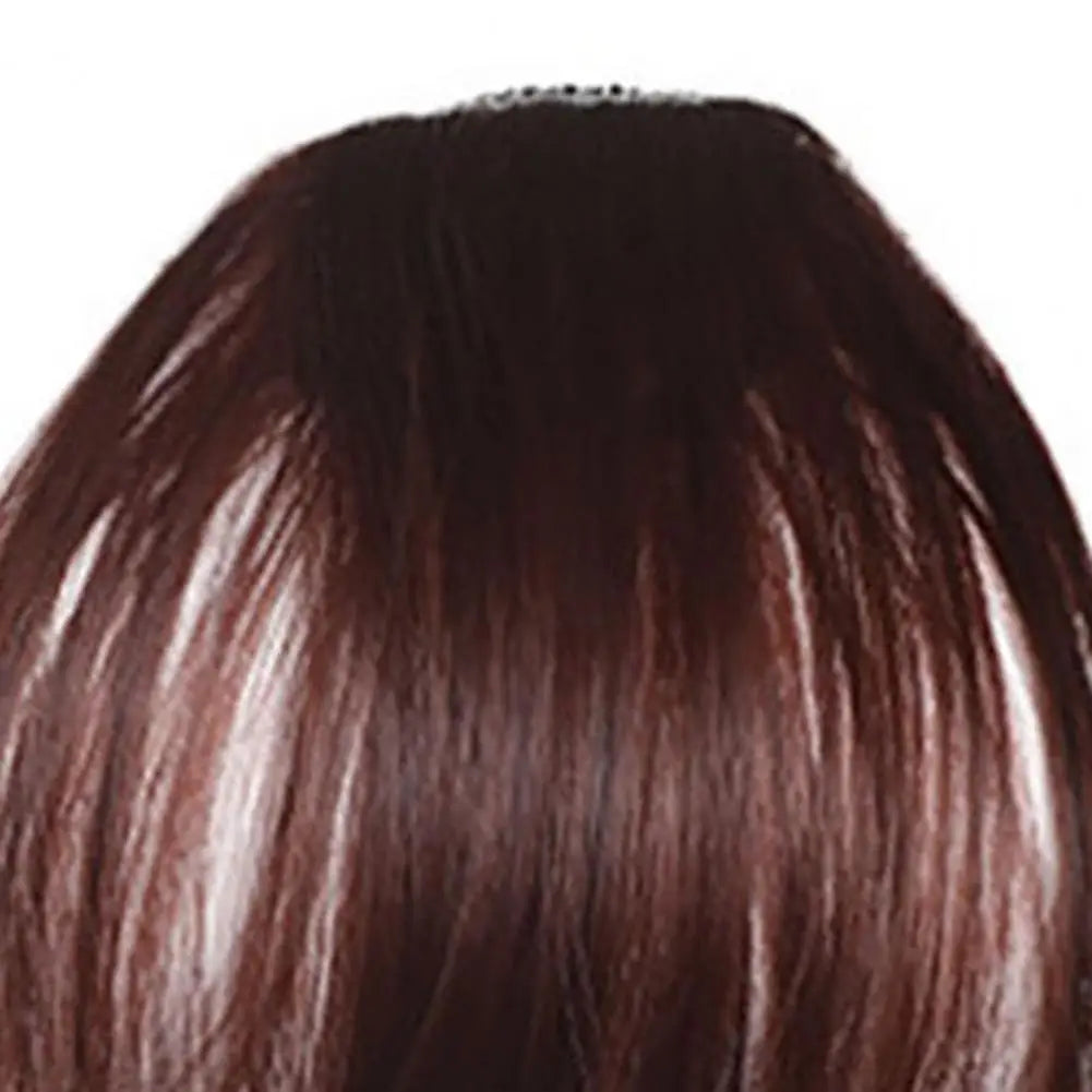 Women Clip-in Bangs Natural Wispy Forehead Hair Extensions Faux French Bangs Girls Straight Air Bangs Fringe Wig Hairpieces