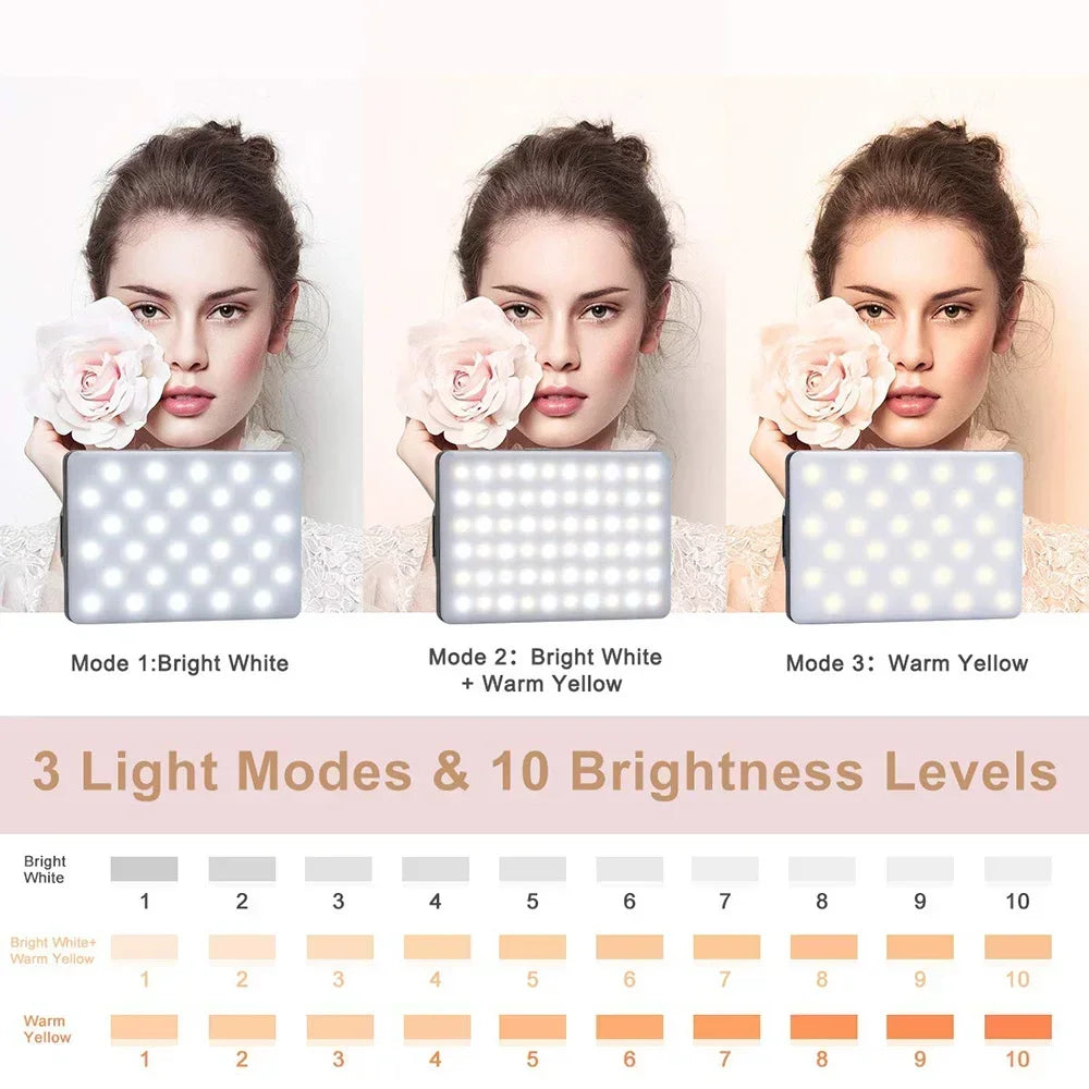 Fill Light Mobile Cell Phone LED Live Broadcast Selfie Video Conference Photography Lighting Kit Portable USB Charging Fill Lamp