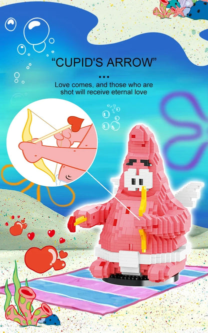 Spongebob Cartoon Krusty Krab Restaurant Building Blocks Creative Canteen Scenes Model Bricks Desktop Ornaments Toy For Kid Gift