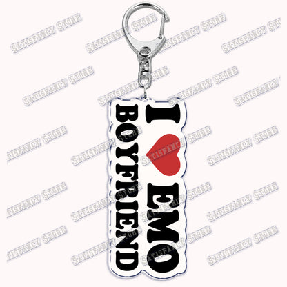 Custom I Love You My Fictional Boyfriend Awesome Girlfriend Keychain Emo Boys Hot Wife Mom Dad Key Ring Keychains Bf Gf Gifts