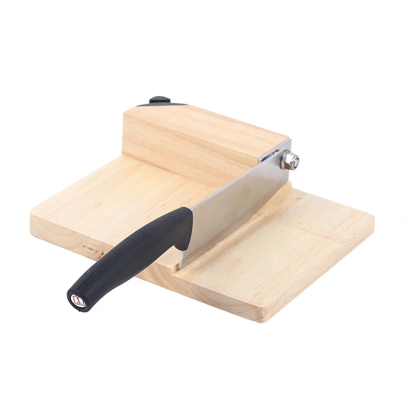Biltong Cutter Biltong & Jerky Slicer + Oak Cutting Board Household Wooden Seat Guillotine