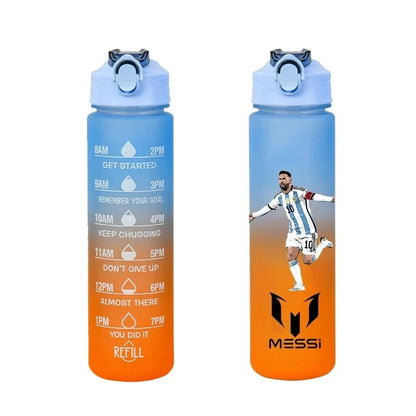 750ml CR7 Sports Water Bottles Anime Football Star Ronaldos Frosted Bottle Outdoor Travel Gym Fitness Jugs Portable Drinking Cup