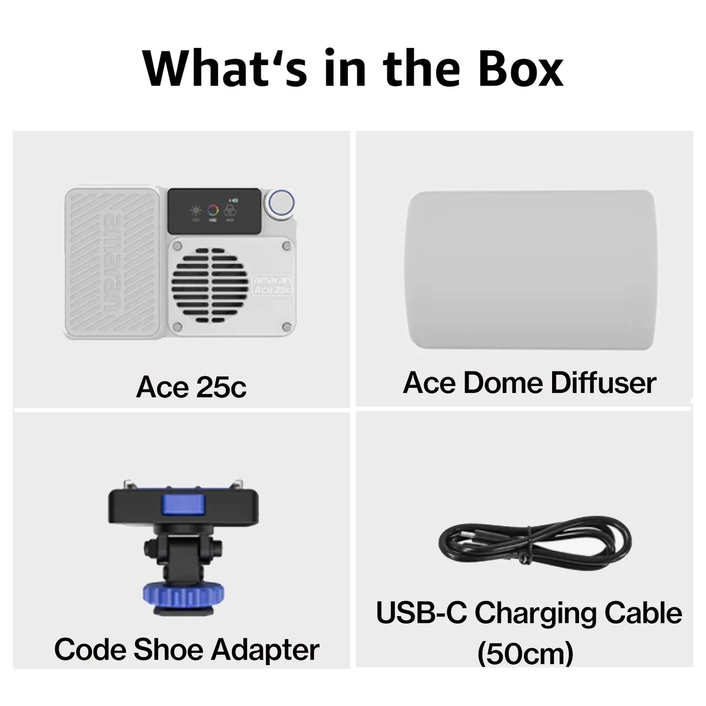 amaran Ace 25c Pocket RGBWW LED Light Full-Color Mini Video Light 2300K-10000K 4500mAh Battery with PD Fast Charging for TikTok