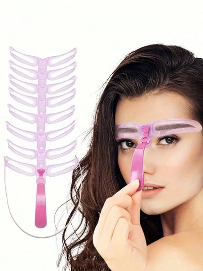 8Pcs Reusable Eyebrow Stencils,Eyebrow Shaping Kit,Eyebrow Makeup Template,Eyebrow Shaper-8 Styles For Different Eyebrow Shapes