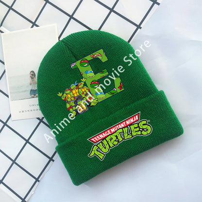 Ninja Turtles Boys Knitted Hats Children Headgear Cotton Winter Cute Woolen Cap Student Bonnet Cartoon Anime Kids Birthday Gifts