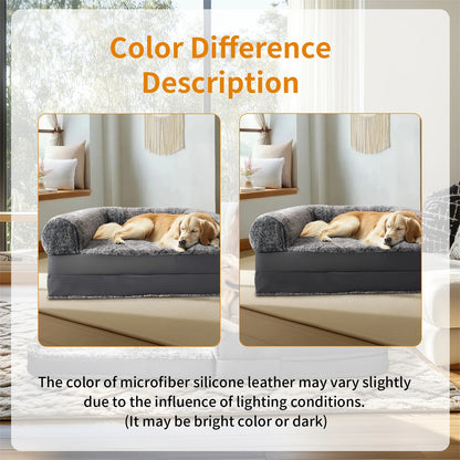 180cm Long Human Dog Bed Fits Adults and Pets Foldable Orthopedic Pet Bed Plush Cushion Cover with Bolster