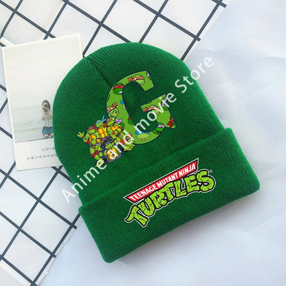Ninja Turtles Boys Knitted Hats Children Headgear Cotton Winter Cute Woolen Cap Student Bonnet Cartoon Anime Kids Birthday Gifts