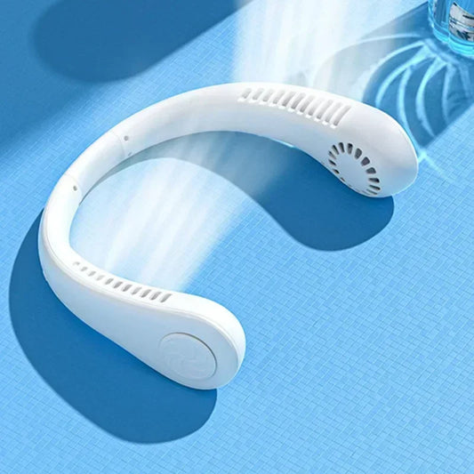 Portable Mini Neck Hanging Fan USB Rechargeable Wearable for Outdoor Sports Running Travel No Blades Summer Cool Hvac tools
