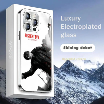 Resident Evil Requiem Phone Case For iphone 17 16 15 14 13 12 Pro Plus Max New Electroplated glass Case