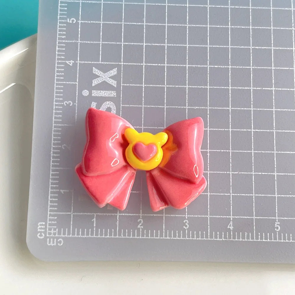 5pcs Cartoon shiny beauty cartoon resin flatback cabochon diy crafts materials kid handmade jewelry charms