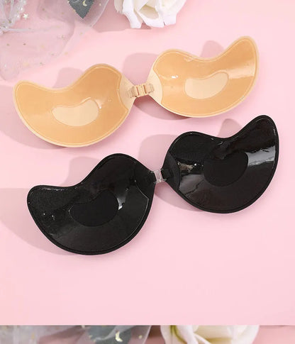 FINETOO Invisible Silicone Bra - Strapless Adhesive Push Up Bra for Women