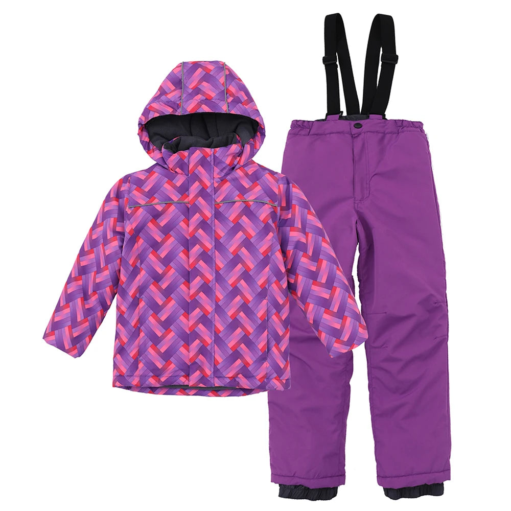 Kids Ski Suit Waterproof Snowboard Jacket & Pants Set - Boys Girls Winter Snow Gear 3-12 Years