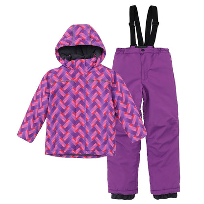 Kids Ski Suit Waterproof Snowboard Jacket & Pants Set - Boys Girls Winter Snow Gear 3-12 Years