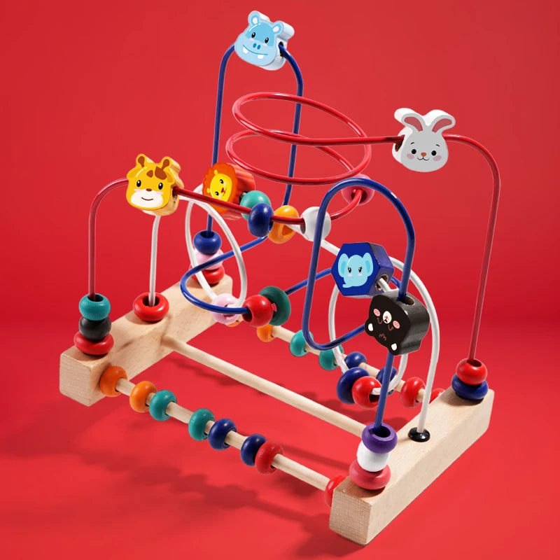 Baby Toddler Early Education Intelligence Building Blocks Beads Attention Span Toys for Boys And Girls Ages 1 to 3