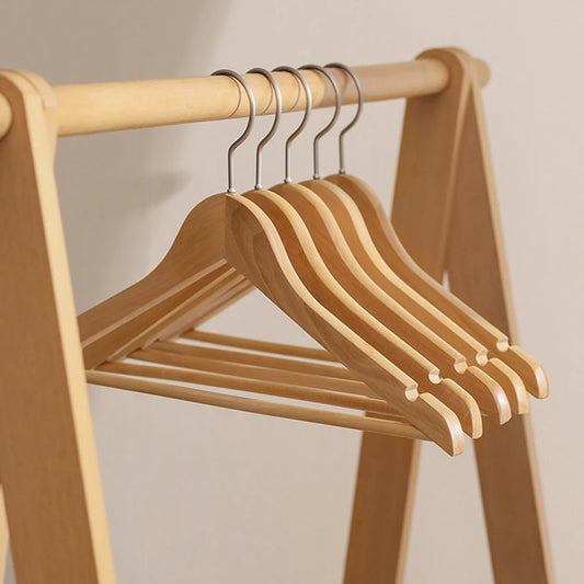 5PCS/10PCS/20PCS/30PCS Solid Wood Hangers Wooden Clothes Hangers Seamless Wood Clothes Hangers