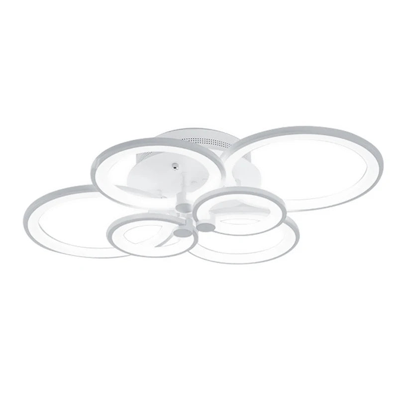 KOMORE Modern Circular LED Semi Flush Ceiling Light, 54 W/94W/142W Cool White for Nordic Decor for Office, Living Room, Bedroom