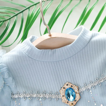 Girls Princess Dress Long Sleeve - Elegant Casual Dress for Kids 2-6 Years | Evening & Party Wear