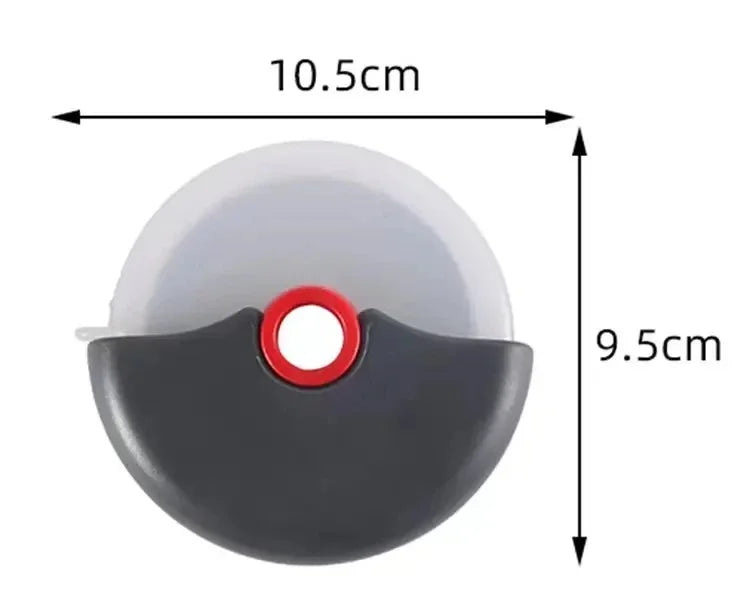 Rollschneider aus Edelstahl, Mehrzweck-Werkzeug zum Schneiden von Pizza und Kuchenteig, Backzubehör für die Küche mit scharfem Klingenrad