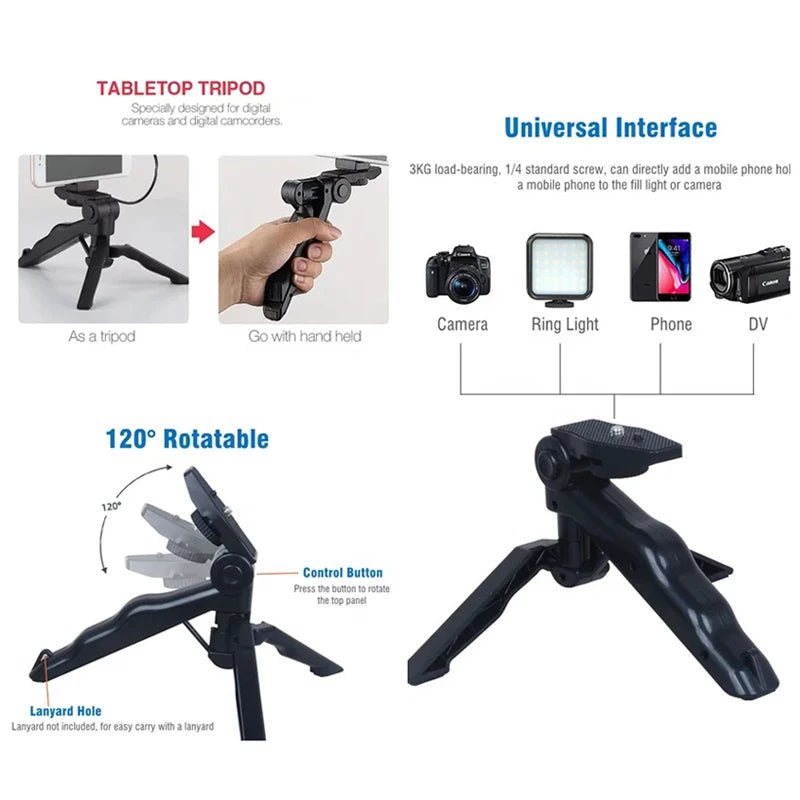 Smartphone Vlogging Kit With Tripod Phone Holder Mini Microphone LED Fill Light Starter For Live Stream Video YouTube