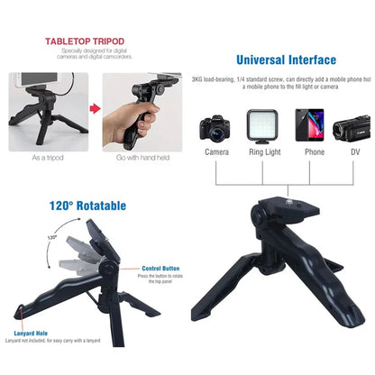 Smartphone Vlogging Kit With Tripod Phone Holder Mini Microphone LED Fill Light Starter For Live Stream Video YouTube