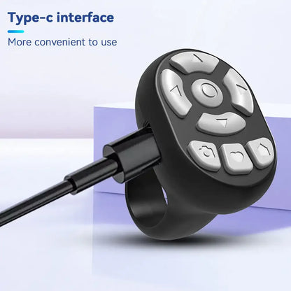 Multi-function Bluetooth Ring Remote Control Portable Fingertip Selfie Video Controller Automatic Page Turner Browsing For Phone