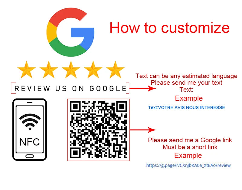 Google Review Sign Customized QR Code Acrylic Social Media Plate