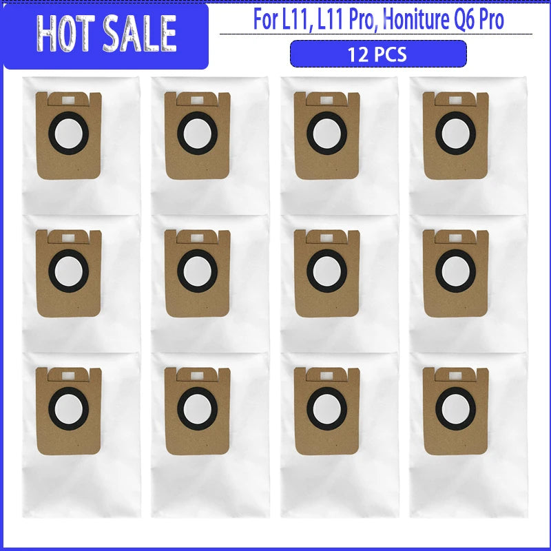 Hauptseitenbürste, Filter, Wischmopp, Staubbeutel für Imou L11 / L11 Pro / Honiture Q6 Pro / Laresar L6 Pro / Airrobo T10+ / Arnagar S8 Pro Ersatzteile