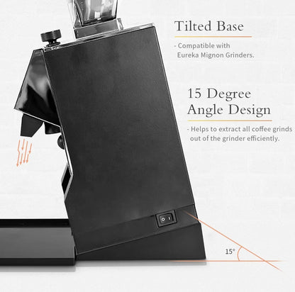 Inclined Bracket with Tray Compatible Eureka Mignon Grinder Durable Tilt Angle Base and Drip Tray Espresso Grinder Accessories