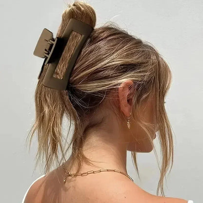 ‌4pcs Shark Jaw Hair Claw Clips | Extra-Large Non-Slip Hold for Thick Hair | Solid Color Hair Accessories Set, Ponytail Tools