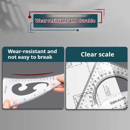 Multifunctional Triangular Ruler 18/22/27/32/37/42CM Hand-drawn Triangle Board Protractor Woodworking Interior Drawing Design