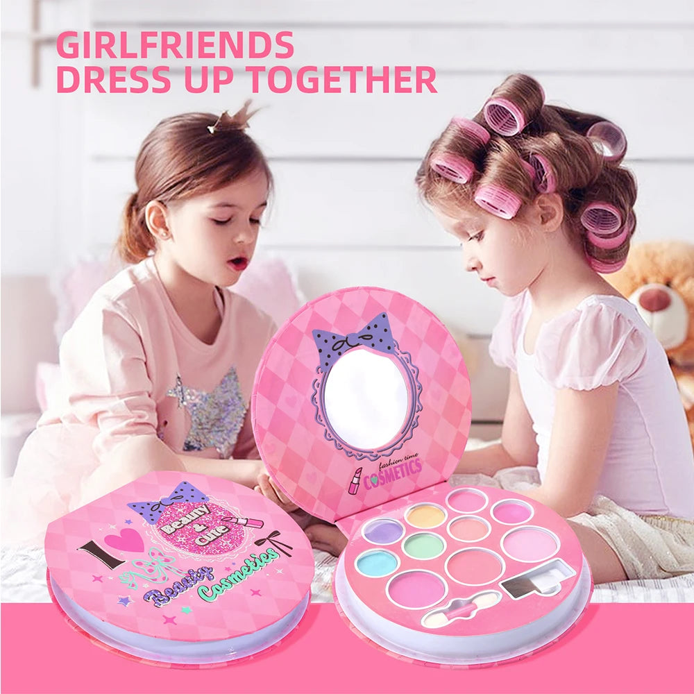 Princess Make Up Box Play House Toy Girls, Eye Shadow Makeup Cosmetics Handbag, Birthday Christmas Gift for Kids Party Cosplay