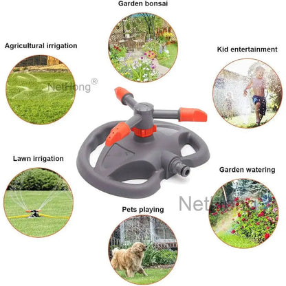8 Function Garden Lawn Grass Water Sprinkler Hose Irrigation Watering Spray 360°