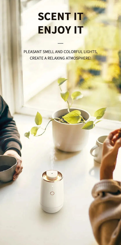 Mini Car Waterless Essential Oils Diffuser Car Fragrance Aromatherapy Diffuser Higher Atomizing Efficienc Home Air Freshener