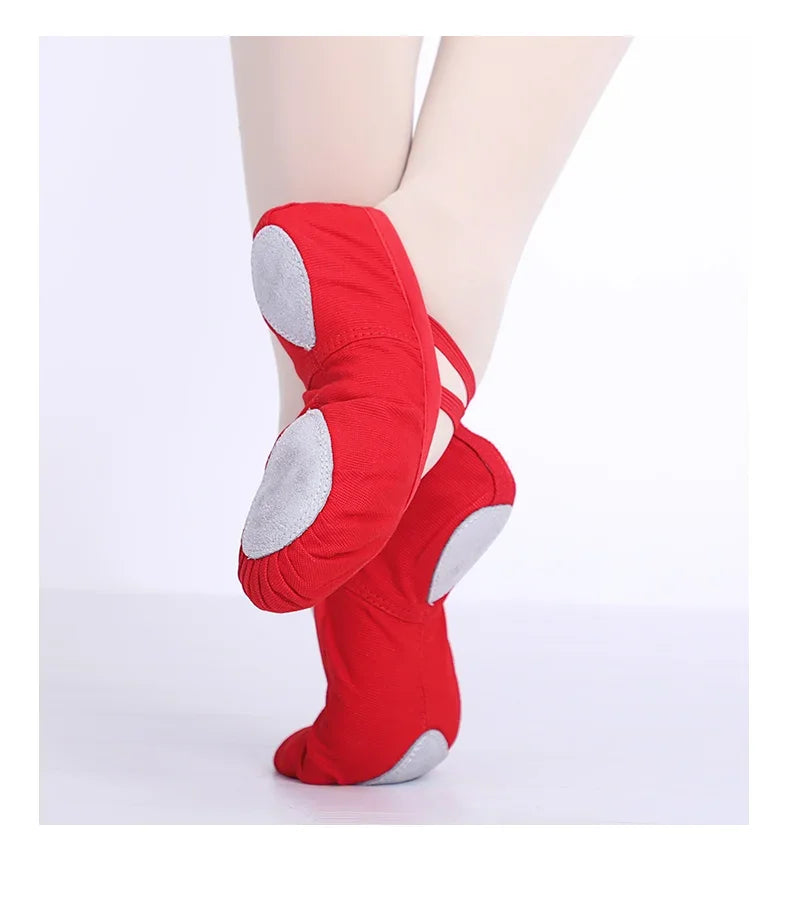 Women Ballet Shoes Canvas Girls Dance Slippers Split Sole Gymnastics Yoga Dancing Shoes Children Adult Ballerina Shoes