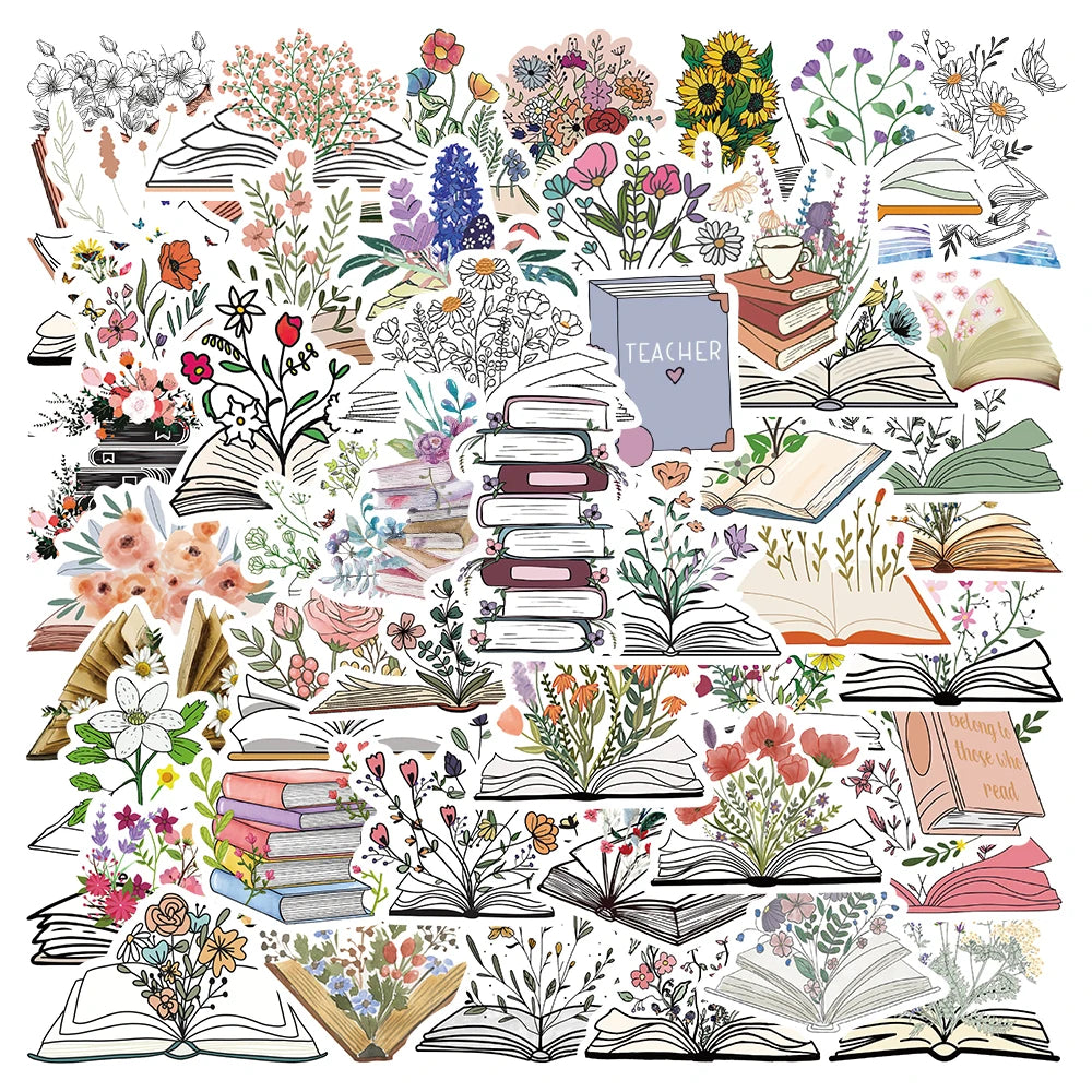 50PCS Smutty Dark Romance Bookish Spice Reader Girl Cartoon Booktok Sticker Aesthetic Car Kindle Ipad Phone Laptop Diary Sticker