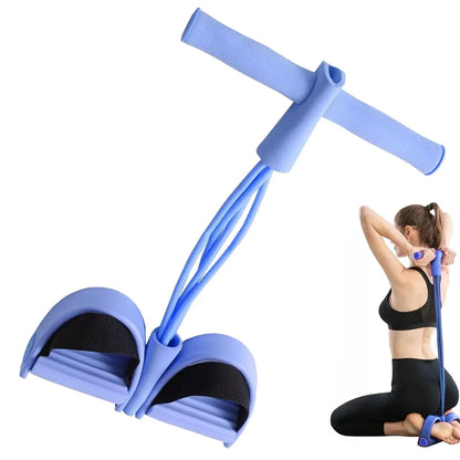 Tension Rope Sit-up Handle Waist Abdomen Exercise Training Elastic Yoga Pedal Puller Resistance Band Fitness Equipment