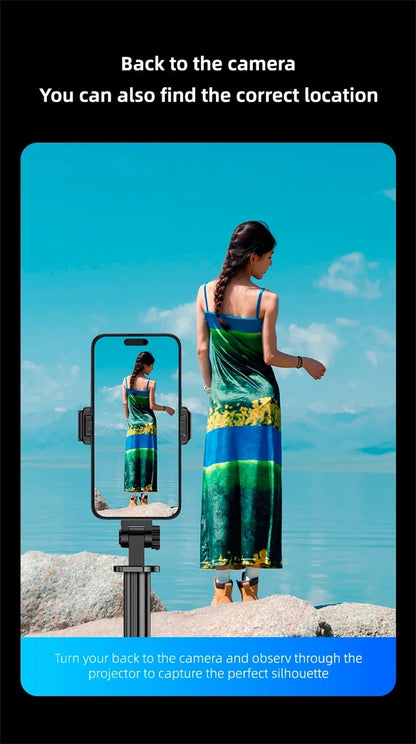 Wireless Selfie Stick Tripod Stand with Remote and Small Screen Casting Selfie Monitor for Smartphone Selfie Live Streaming
