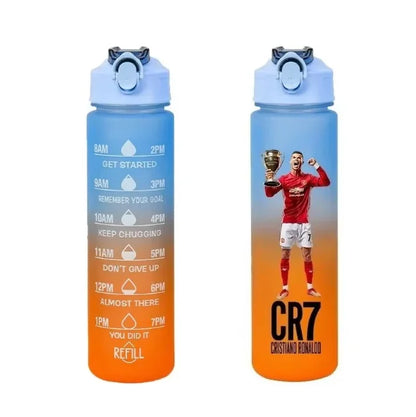 750ml CR7 Sports Water Bottles Anime Football Star Ronaldos Frosted Bottle Outdoor Travel Gym Fitness Jugs Portable Drinking Cup