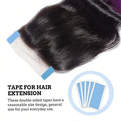 60/120/240pcs Double Sided Hair Extension Tape Adhesive Replacement Wig Tape Blue Hair Tabs for Extensions Beauty Tools