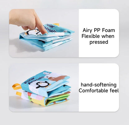 Children Early Educational Toys Rustle Sound Soft Cloth Book Fruits Animal Numbers Food Means of Transportation Cognition Toys