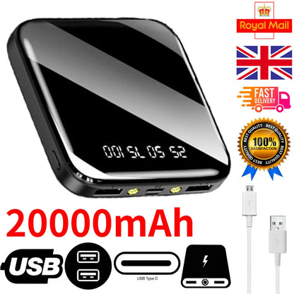 Power Bank 10000Mah Fast Charger Pack External Battery Portable For Mobile Phone