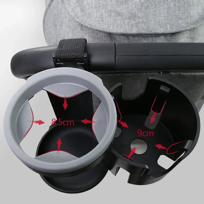 Stroller Cup Holder Phone Support Milk Bottle Drink Cup Holder Conversion 2 Cups for Universal Pram Baby Stroller Accessories