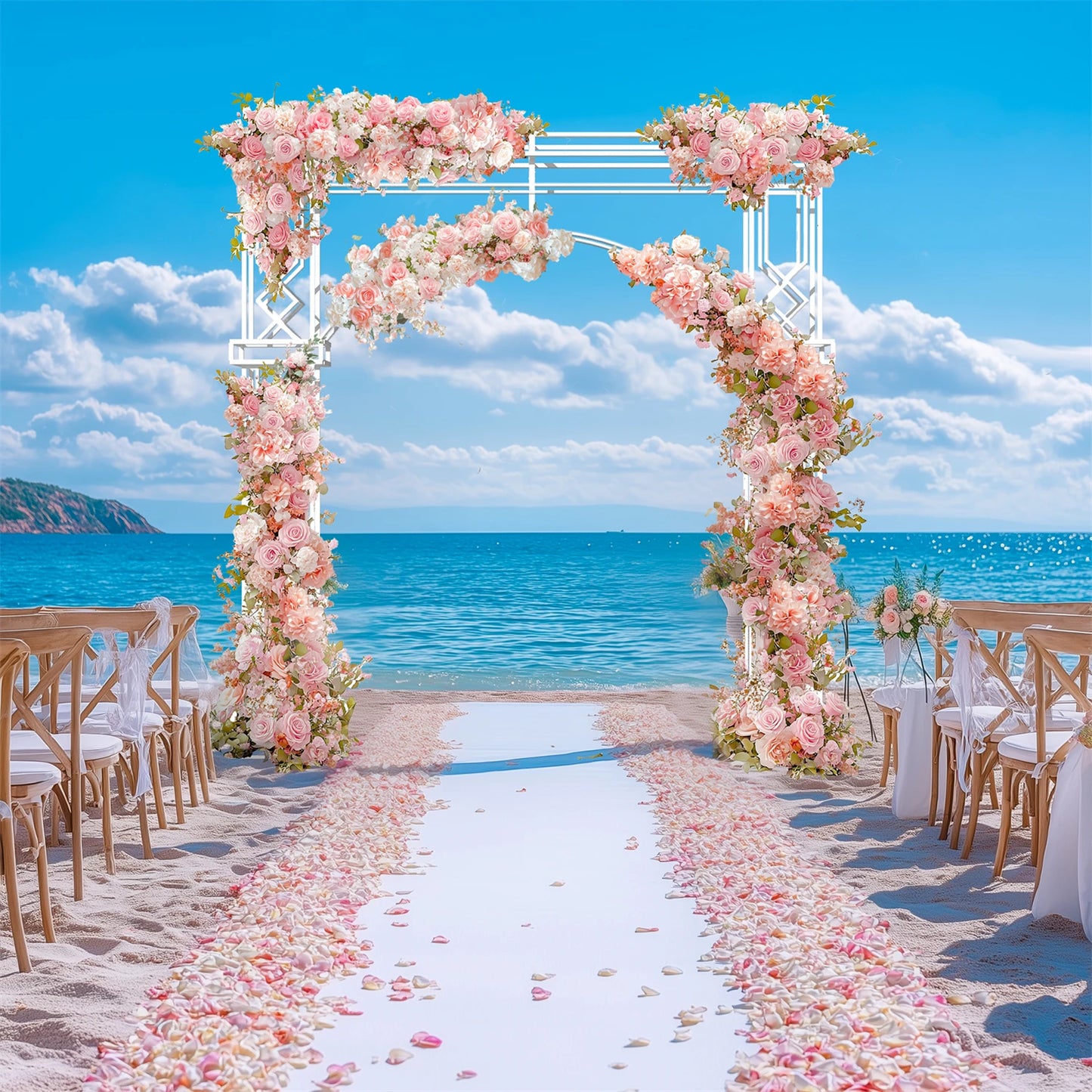 Modern White Wedding Arch Archway Stand Celebration Ceremony Backdrop Stand Garden Trellis Proposal, Bridal Party